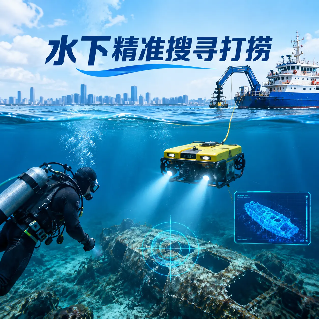 浪卡子水下精准搜寻打捞
